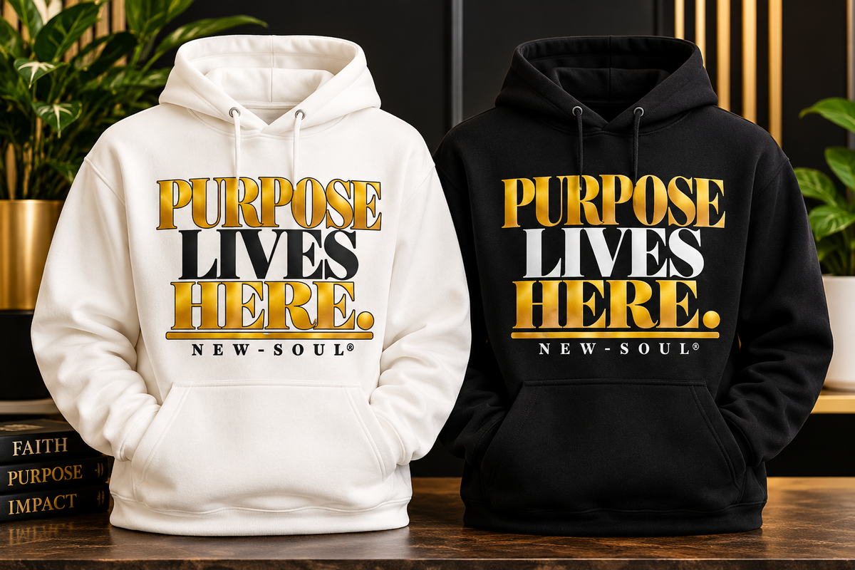 PURPOSE LIVES HERE. HOODIE